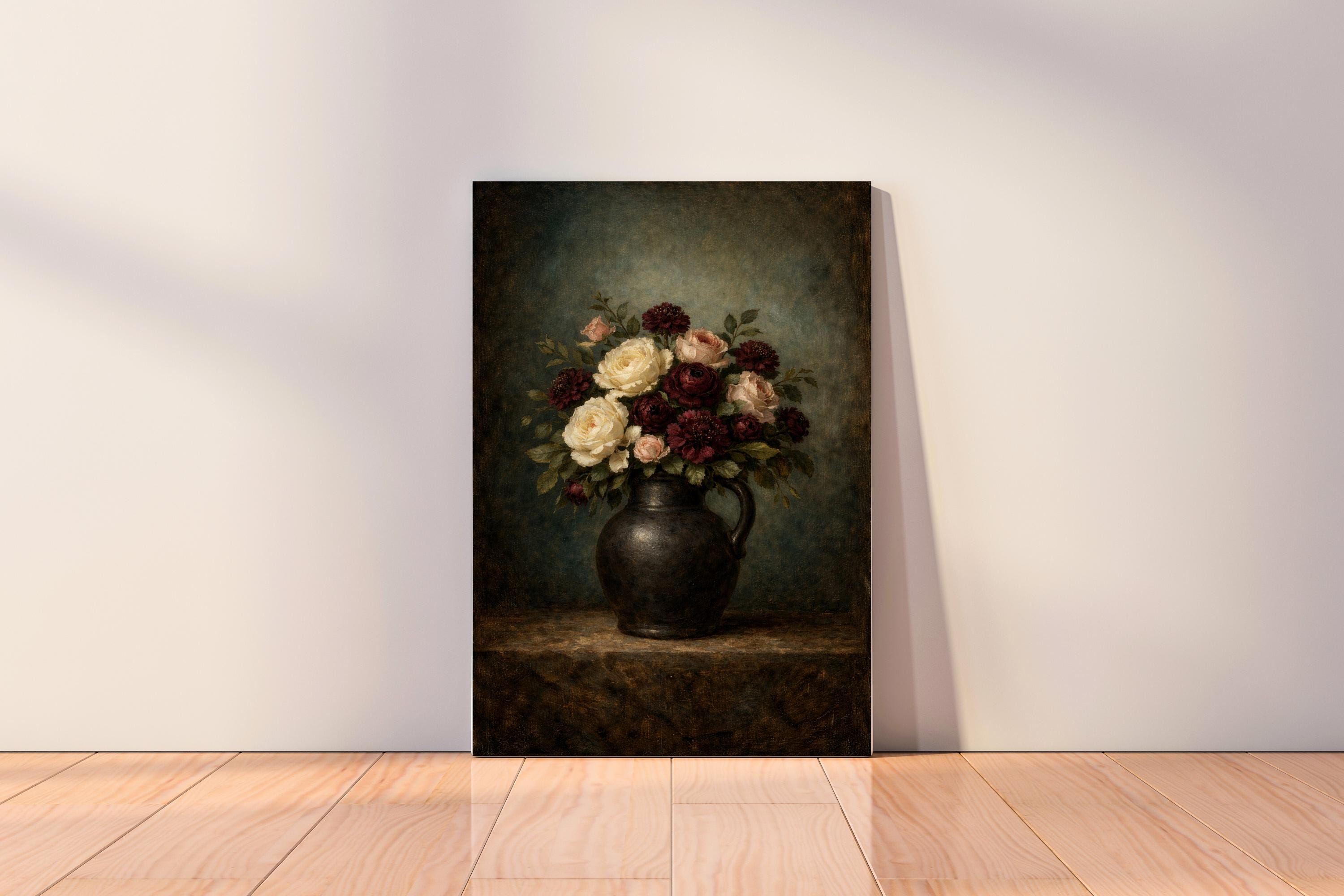 Antique Floral Wall Art | Vintage Moody Flower Print | Cottagecore ...