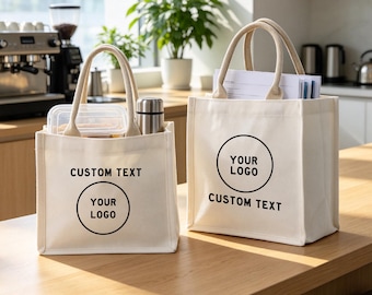 Bolsa de lona personalizada, recuerdo personalizado para eventos corporativos, bolsa de regalo con el logotipo de la empresa, recuerdo de agradecimiento a los empleados, regalo para grupos, con tu logotipo, regalo para equipos