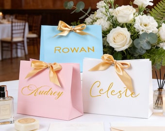 Personalized wedding gift bags, party gift bags, special birthday gift bags.