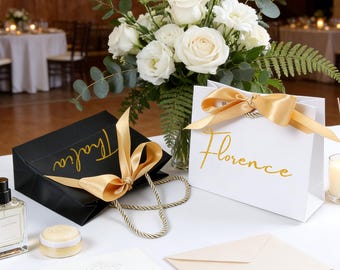 Personalisierte Brautjungfer Geschenktaschen, Hochzeitsgeschenktaschen, Bachelorette Party Tasche, Brautparty Geschenktasche, Danke Geschenktaschen, elegante Geschenktasche