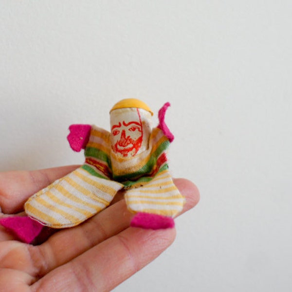 RESERVED  vintage french party favors, set of 3 tumbling clowns