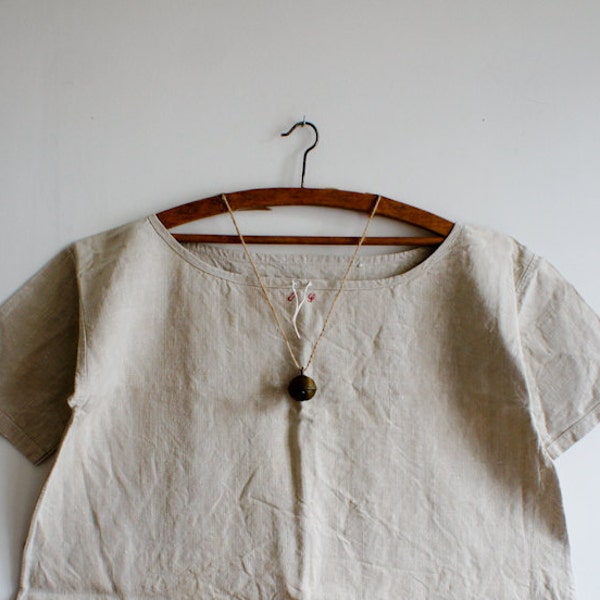 antique french homespun shift dress, or undergarment, rustic french country fashion.