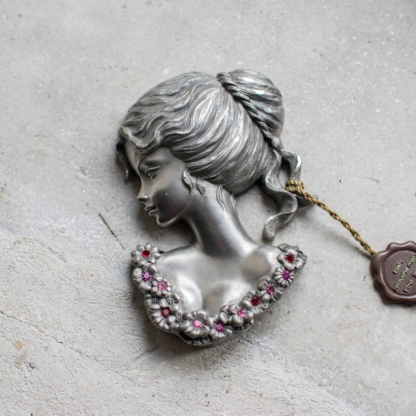 French Pewter Figure // Romantic Kitsch Valentines's Gift