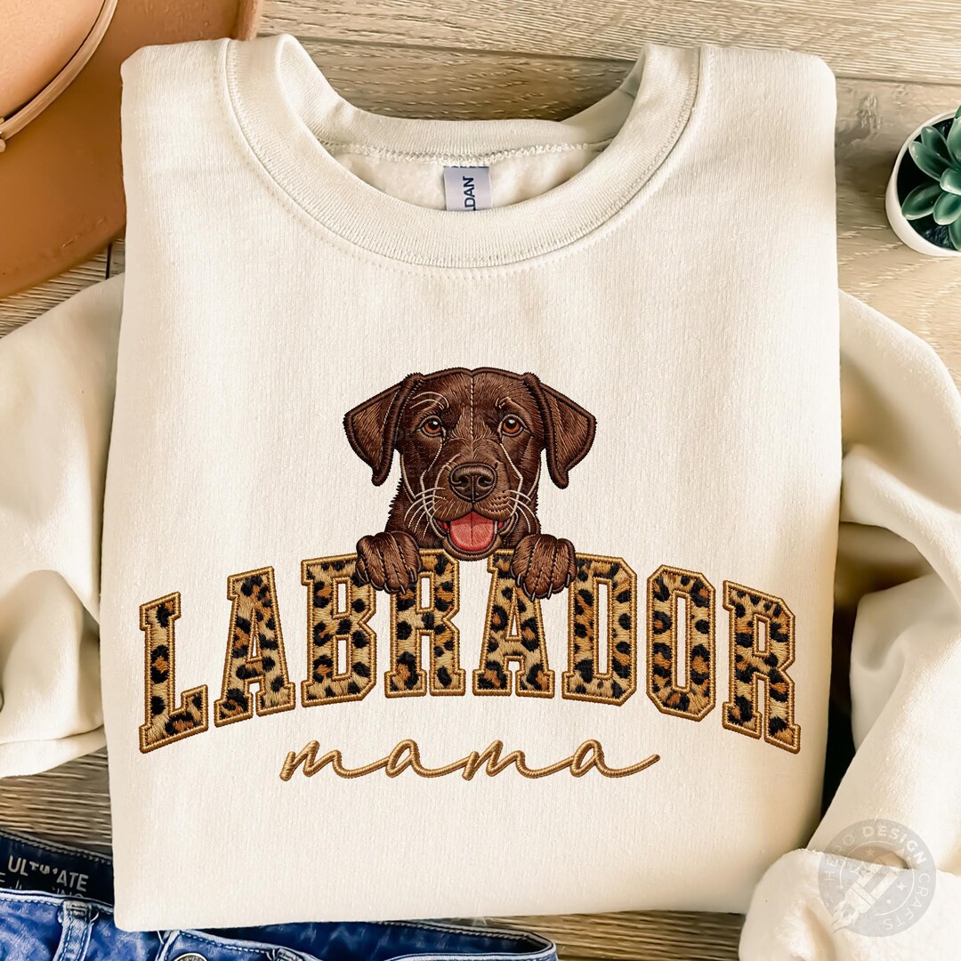 Labrador Mama PNG | Chocolate Lab Dog Mom Shirt Design | Leopard Print ...