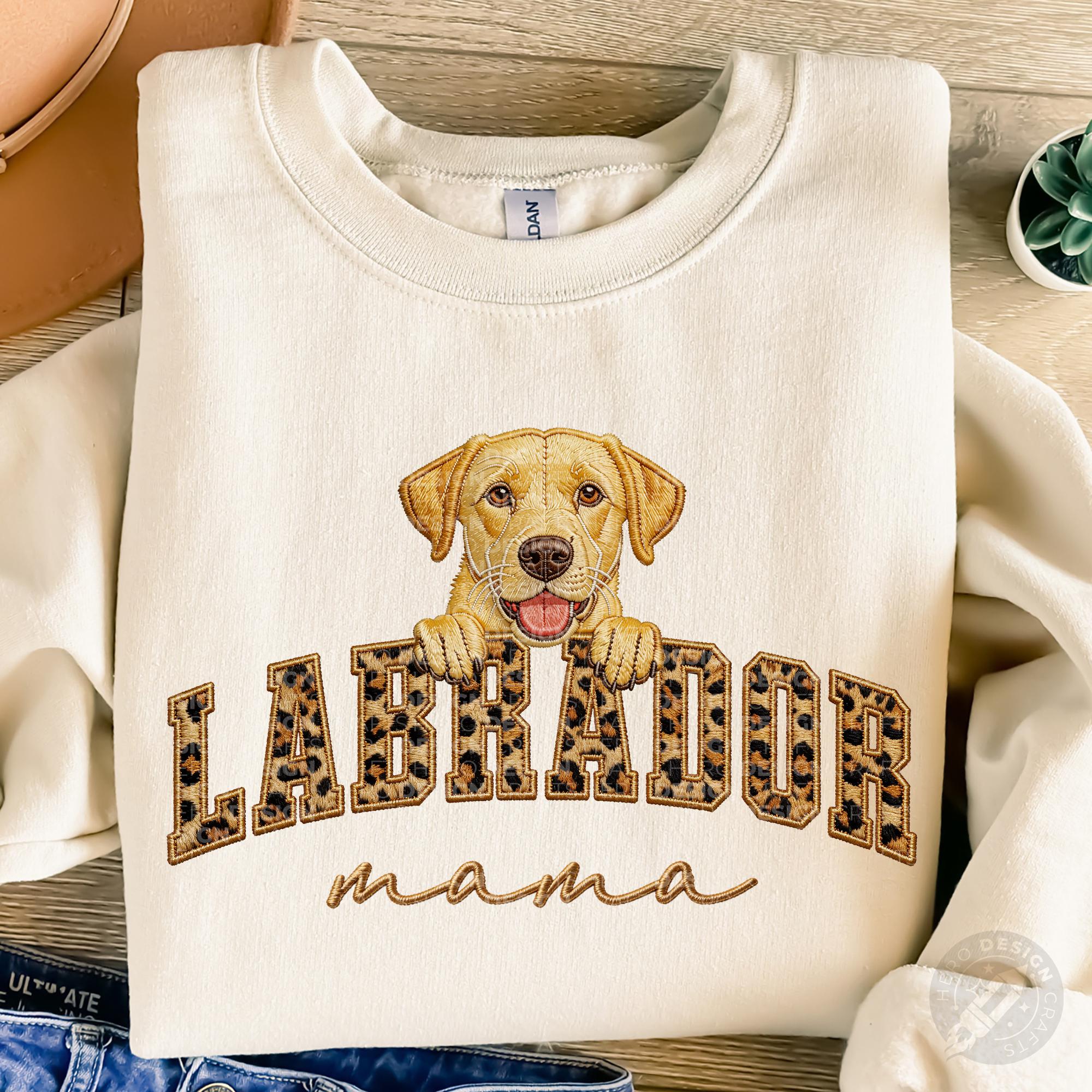 Yellow Lab Mama PNG, Labrador Dog Mom Shirt Design, Leopard Print Faux ...