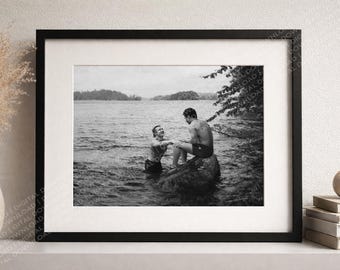 Heated Rivalry Digital Download Print | Shane and Ilya at the Lake | 2 versions