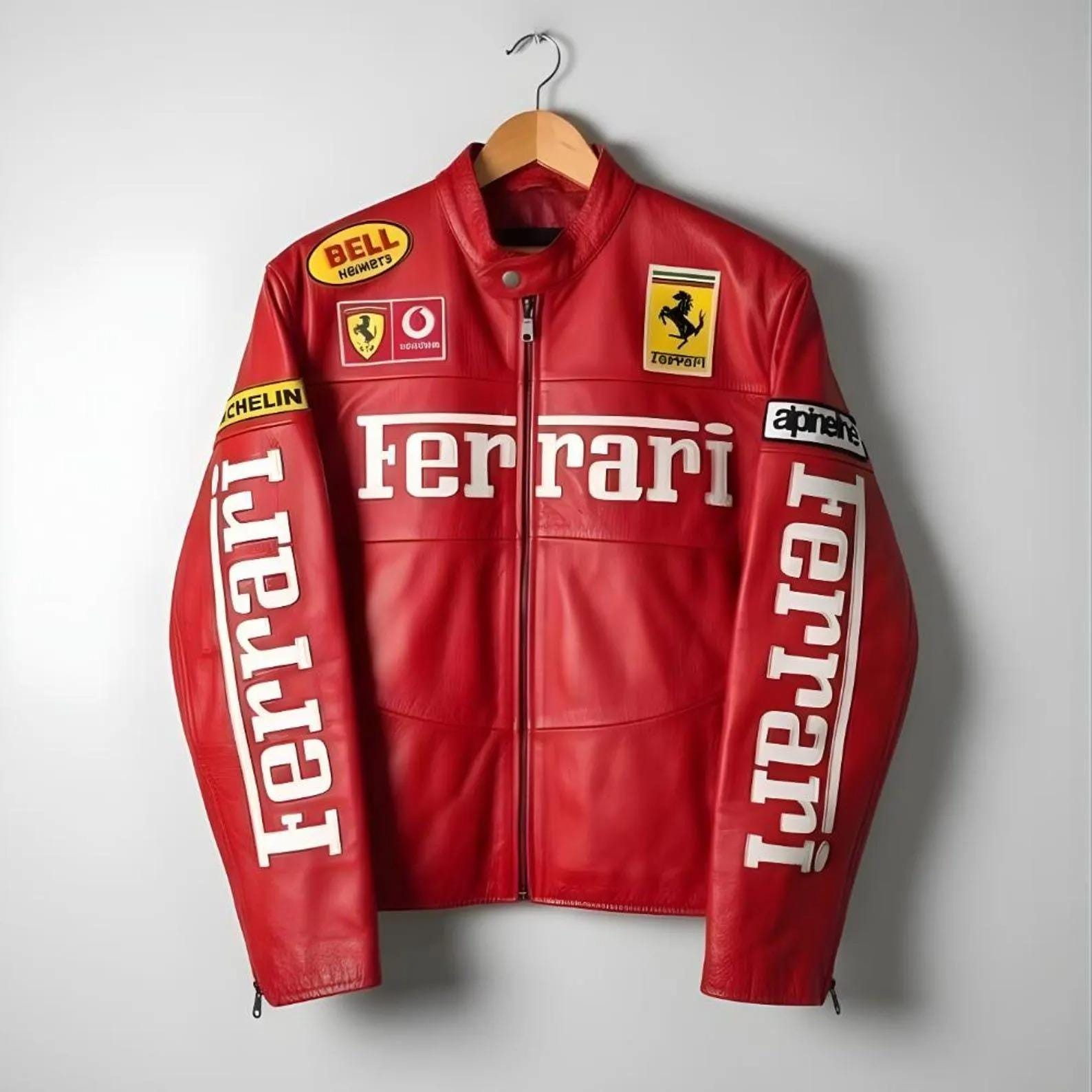 Ferrari F1 Leather Jacket - Etsy