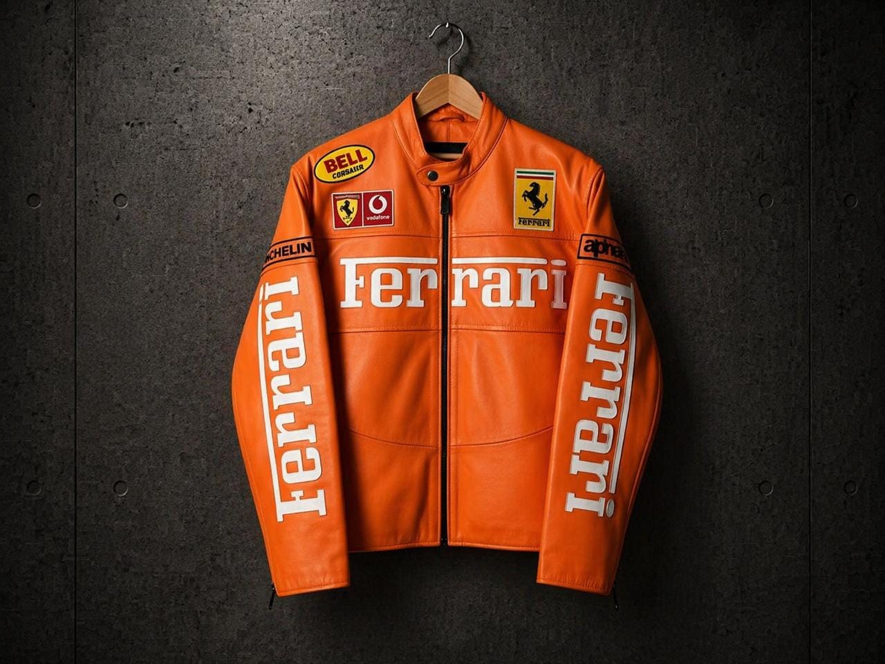 Yellow ferrari racing leather jacket - Etsy 日本