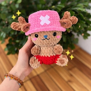 Chopper Amigurumi PDF Tutorial, Anime Plush Toy Crochet Pattern, DIY Doll