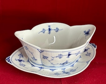 Salsiera Royal Copenhagen Blue Fluted Half Lace – Porcellana danese