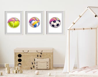 IJsdruppelsporten balafdrukken | Kinderspeelkamerdecoratie (digitale download)