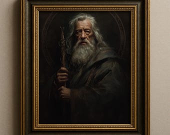 Wandering Wizard Wall Art, Dark Fantasy Artwork, DnD Poster