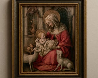 Madonna and Child Art Print, Vintage Christian Wall Art