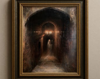 Vintage Ghost Wall Art, Spooky Haunted House Print, Gothic Halloween Ghostly Decor