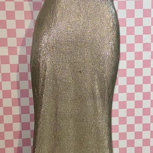 slim fit dress slacks Vintage F/W 1997 Calvin Klein Collection Black Satin Dress Gold Line D –  tseskarb main image 0