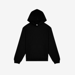 Made in USA Heavyweight Hoodie 350GSM Premium Cotton Boxy Fit Sweatshirt No Drawstring Hooded Pullover Minimalist Streetwear Unisex Hoodie