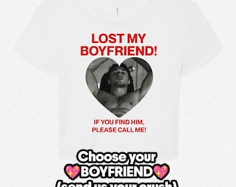 Garrett Graham TShirt Lost My Boyfriend Baby Tee, But Daddy I Love Him, Custom Baby Tee, Off Campus BookTok Crop Top, Personalized Fan Girl