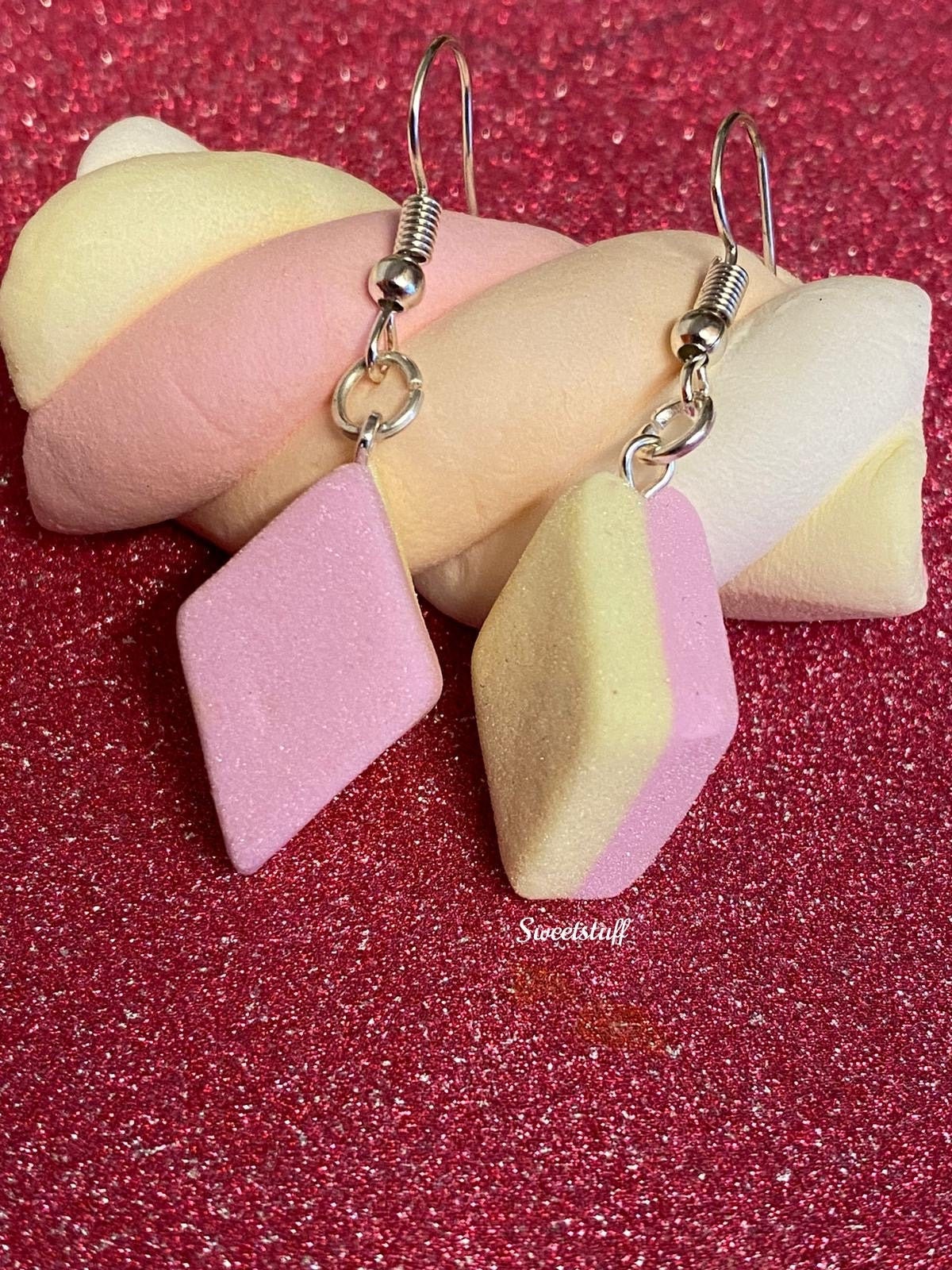 Marshmallow Earrings Cute and Kawaii Etsy Denmark