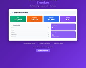 Band Gig Tracker Spreadsheet | Payout Split, Rehearsals, Setlist | Excel & Google Sheets