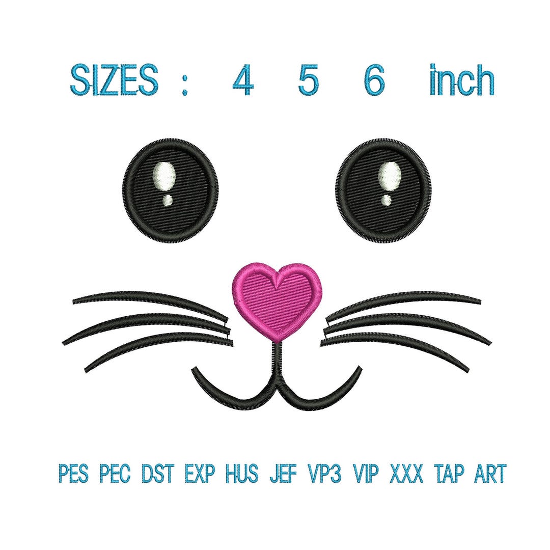 Easter Bunny Face Embroidery Design | Rabbit Whiskers Pattern | Spring ...