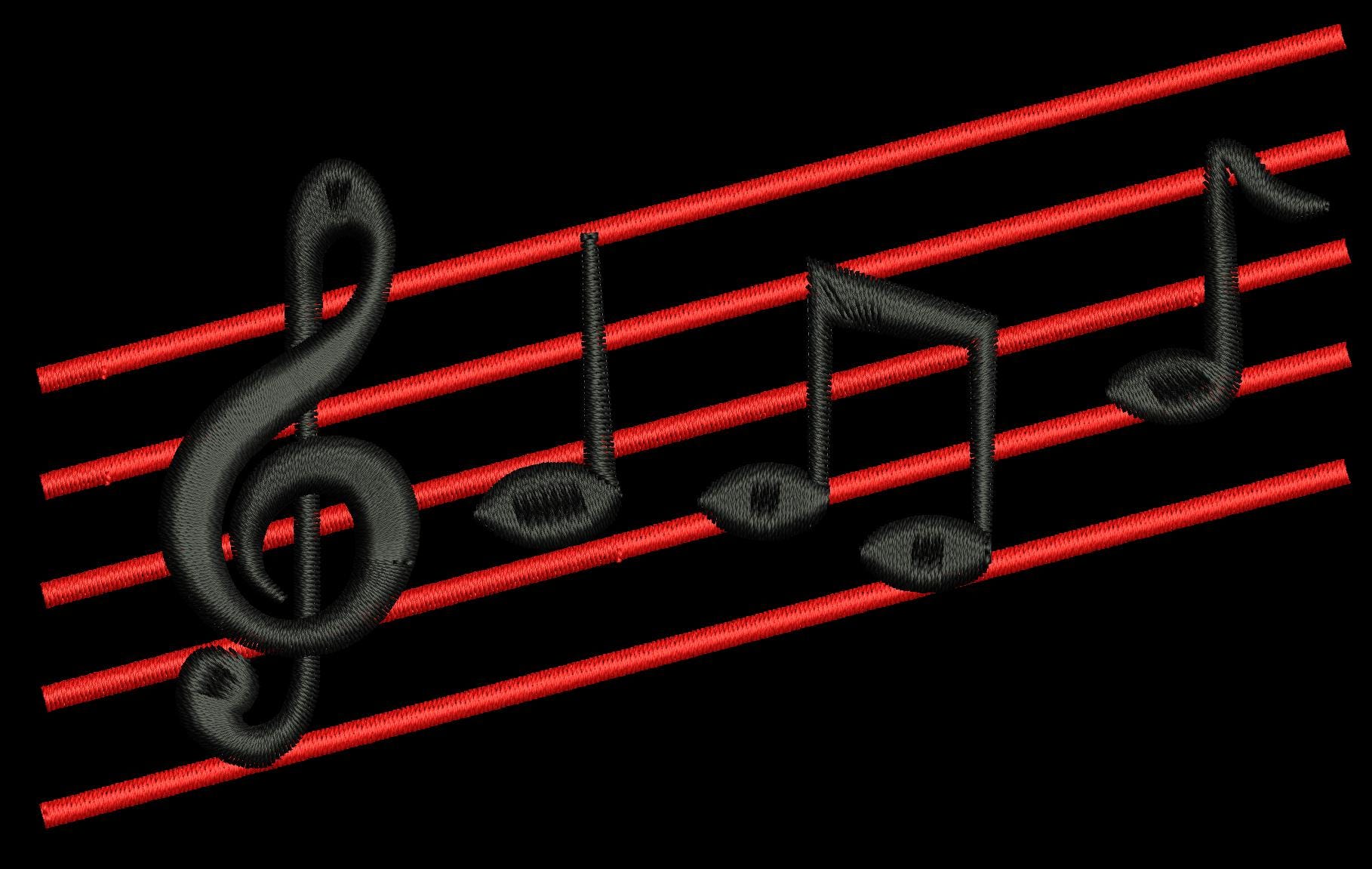 Music Note Embroidery Design | Mini Musical Symbol Pattern | Melody ...