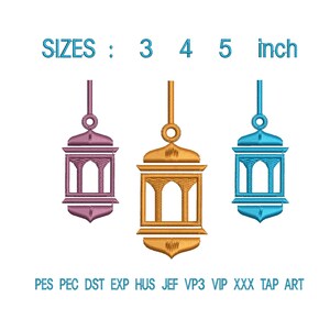 Ramadan lykta broderi design | فانوس رمضان sömfil | islamisk eid maskin mönster mini | fanus dekor
