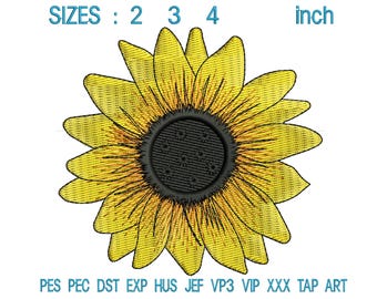 sunflower embroidery design | floral summer stitch | boho flower machine file (Digital Download M102-485)