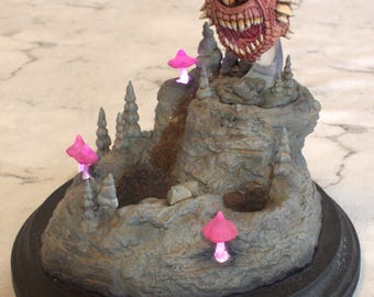 Hand Painted Beholder Miniature with Underdark Diorama Base