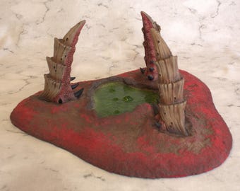 Handmade Gaming Terrain: Warhammer 40k Tyranid Style Reclamation Pool