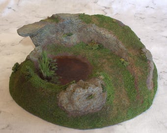 Handmade Gaming Terrain Set of 3: Hills and Pond