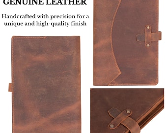 Couverture de journal en cuir personnalisée A5, couverture de carnet de notes gravée personnalisée à la main, lanière en cuir véritable, cadeau vintage pour écrivains