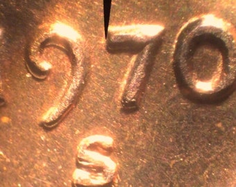 SALE ! 1970 S DDO Lincoln Memorial Cent Known Double Die Obverse Error Year 1970S scarce red coin penny double image ear nose rare errors