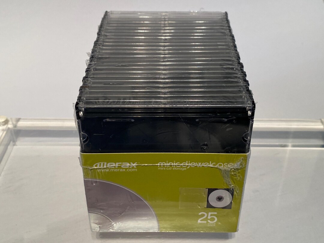 Sale ! Mini Cd Jewel Cases Sealed 25 Merax Mini Cd Storage Minidisc ...