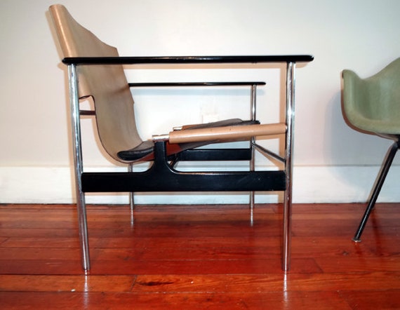 1 Mid-century 1960 Charles Pollock Sling Lounge Chair Model 657