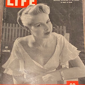 SALE Original LIFE Magazine March 28, 1949 1940s 40s wwii mid-century USA American United States History Joy Lansing Cover Free Shipping image 3