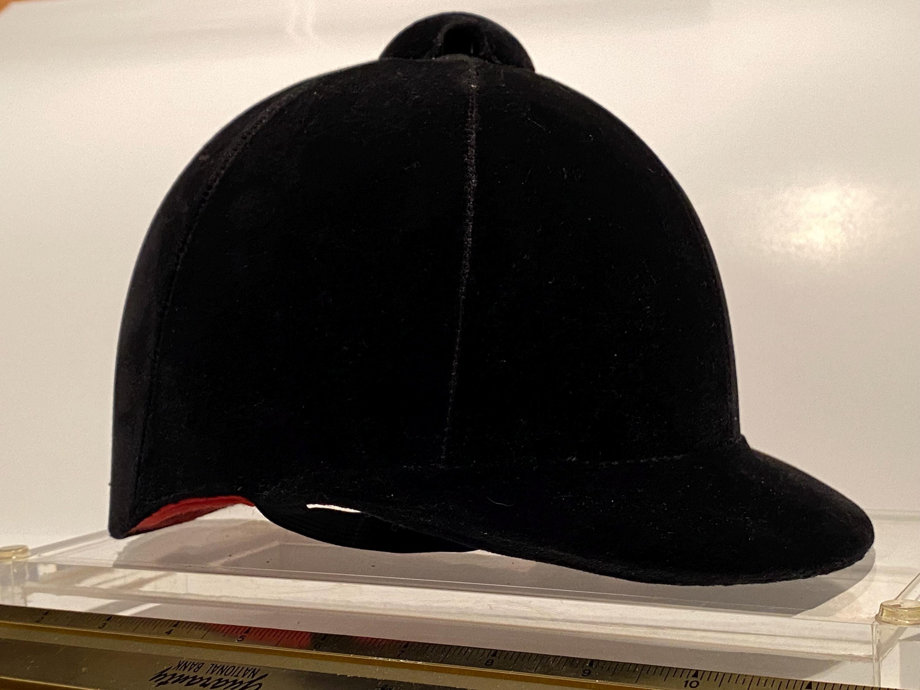 Lauren Ralph Lauren Black Velvet Equestrian Hat Leather band w/ Silver D-Ring M Black Velvet Riding Hat - Etsy main image 2