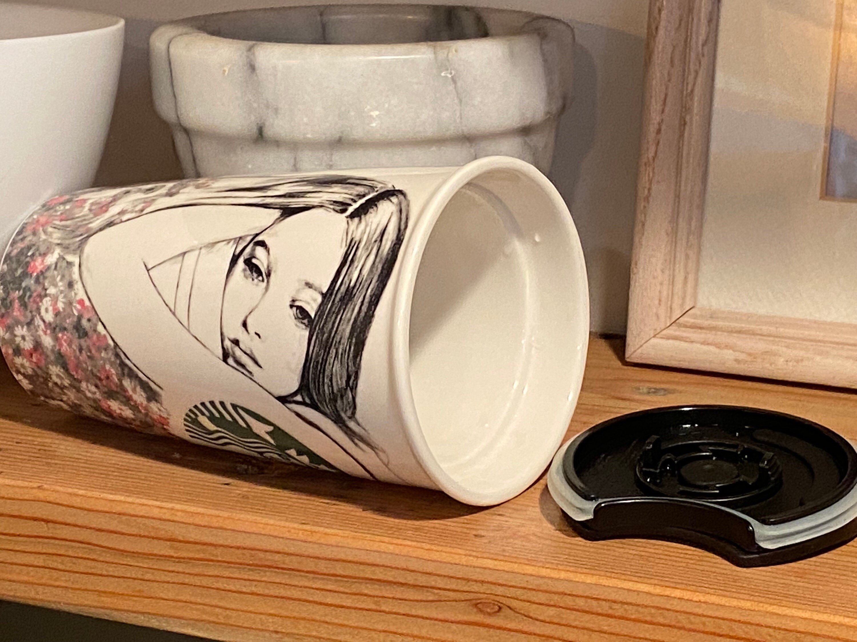 Sale! Original STARBUCKS Charlotte Ronson Ceramic Travel Mug