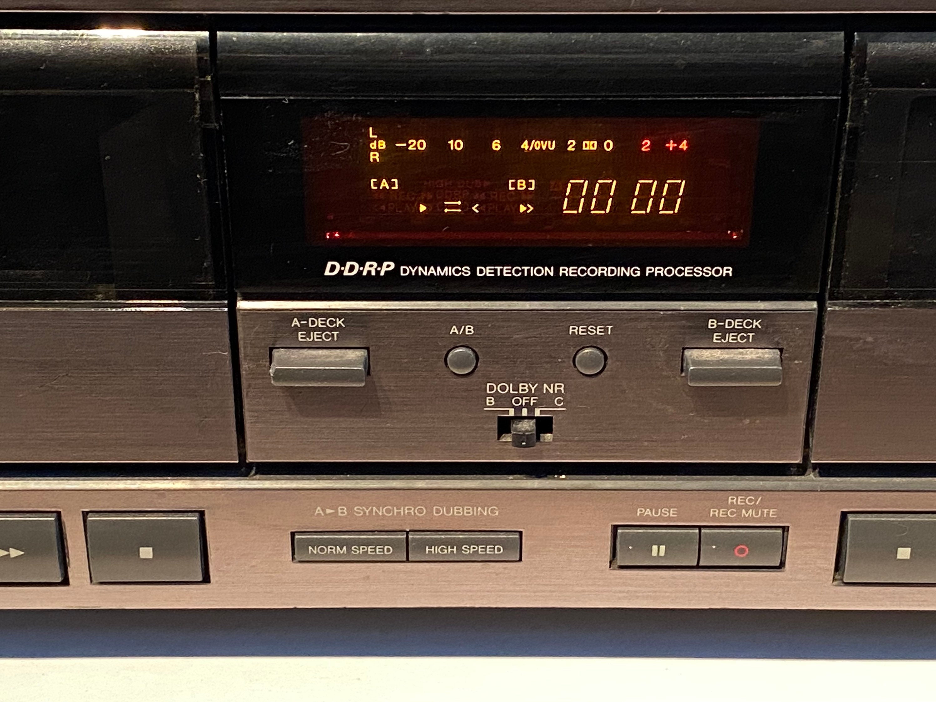 Sale JVC Silver Double Dual Stereo Cassette Tape Deck Dolby Hxpro Works