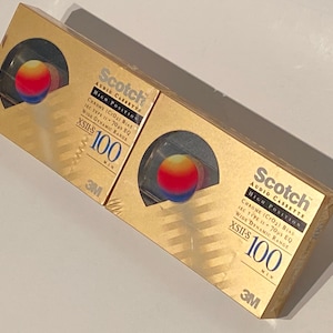 SALE ! 2 SEALED Hq Scotch Cassette Tapes for Stereo Recording Walkman Cassette Player Analog Vintage Eectronics New Nos 90s Free Shipping !