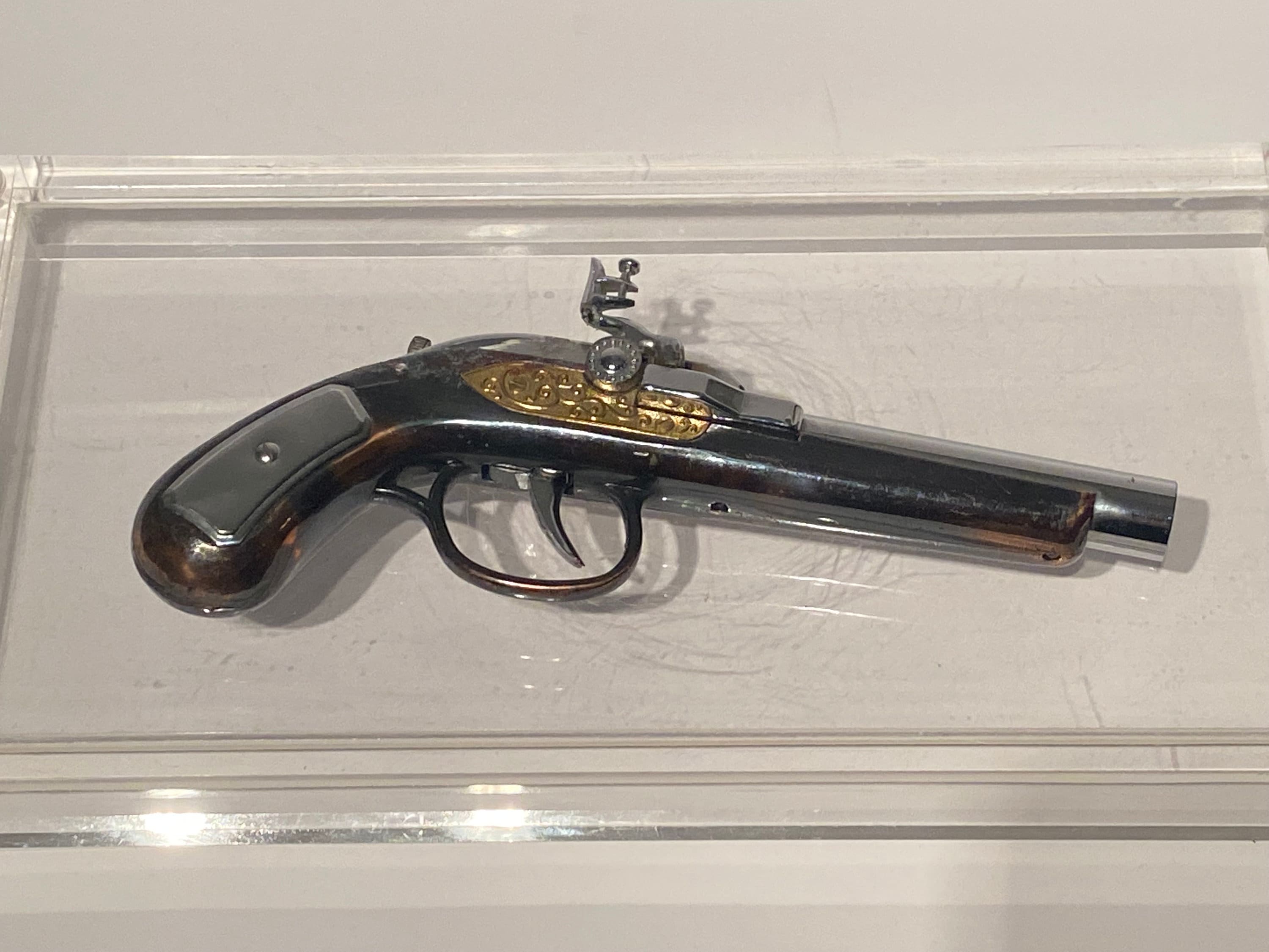 cigarette pistol lighter SALE! Vintage Gun Pistol Lighter Chrome Metal Mid Century Cigar Cigarette  Tobacco Historical Flintlock 1900s Cival War Style Japan Free Ship