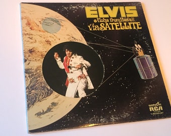 SALE ! ELVIS Presley Aloha from Hawaii via Satellite 1972 Double 2 Vinyl Lp Record Rare Free Shipping