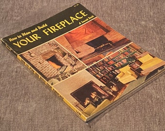 SALE ! Vintage How to Plan and Build Your Fireplace Mid-Century Sunset Book Diy Fireplaces 1960s 1970s 70s RARE Book ! Free Shipping