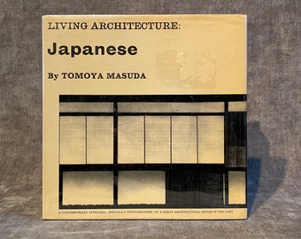 Sale ! LIVING ARCHITECTURE Japanese by Tomoya Masuda Book Mid-Century Architecture Hardcover Dust Jacket 1950s 1960s 1970s Rare Free Ship