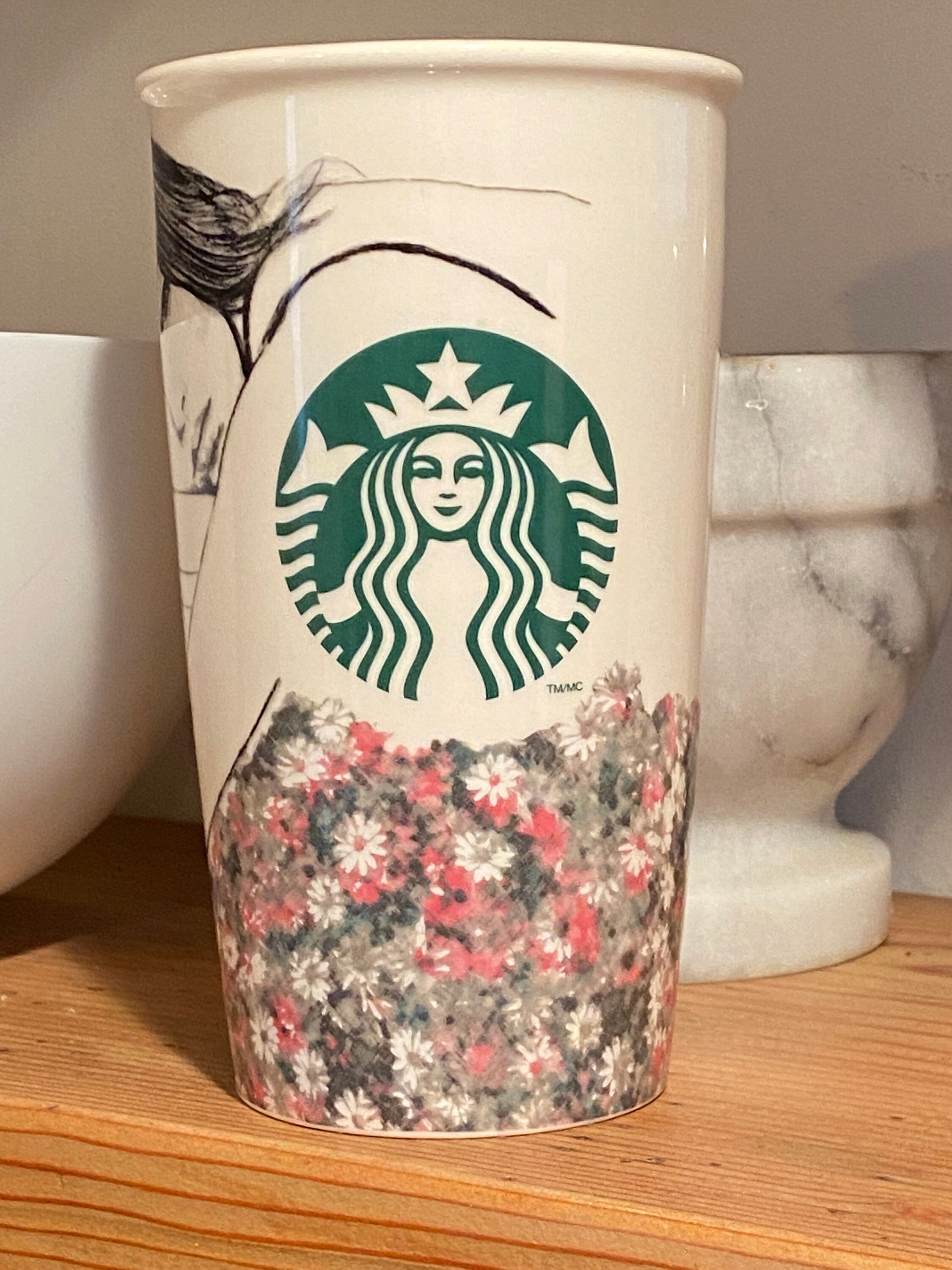 Sale ! Original STARBUCKS Charlotte Ronson Ceramic Travel Mug 
