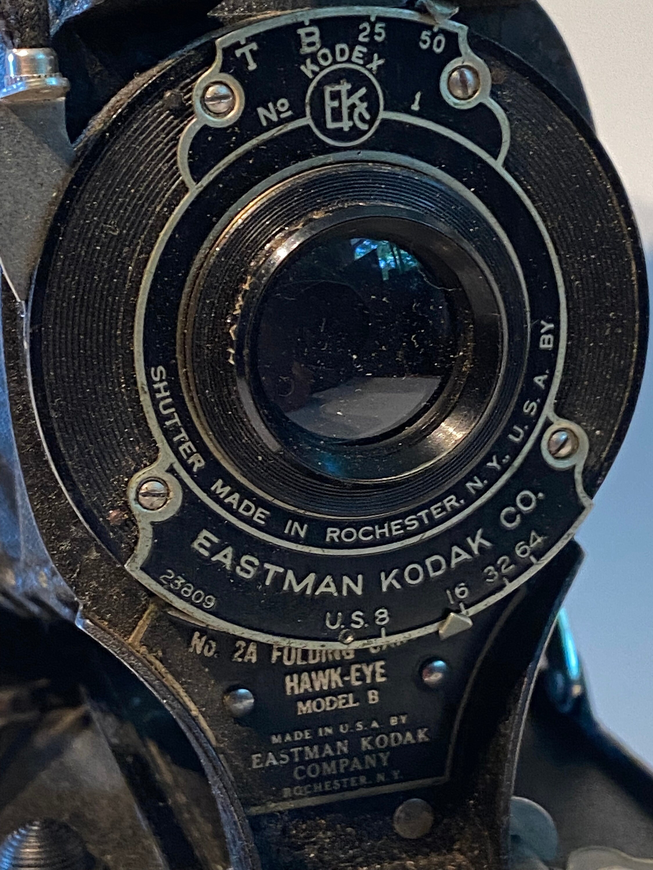 Appareil Photo Vintage Eastman Kodak 2A Modèle B Hawkeye 116 Avec Boîtier - état Collection