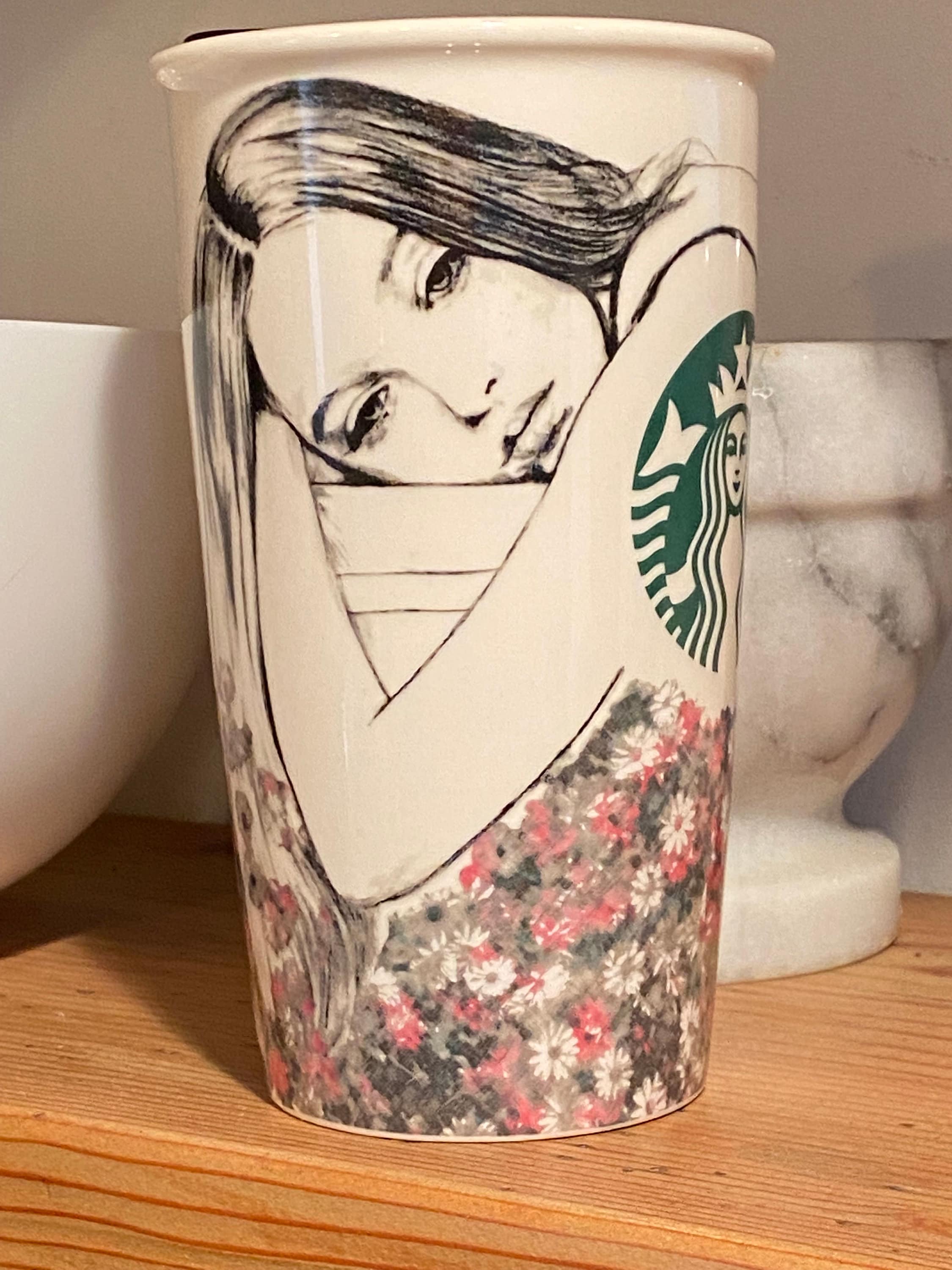 Sale! Original STARBUCKS Charlotte Ronson Ceramic Travel Mug
