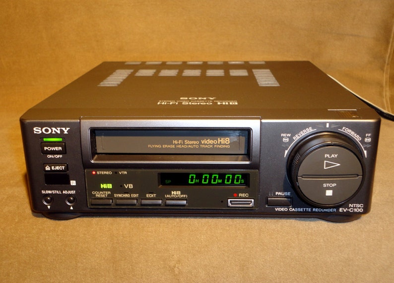 Rare SONY EV-C100 Hi8 8mm Editing Stereo Hifi Vcr Deck Video | Etsy