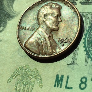 SALE ! Rare 1968 S DDO Lincoln Memorial Cent Known Double Die Obverse Error Year 1968S scarce one coin penny double image error