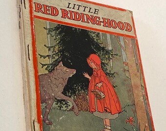 SALE ! Vintage Book 1933 Little Red Riding Hood Rand McNally CS 11-37 Kids Learning Reading 1930s Scool House Rare Free Ship