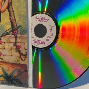 SALE ! The Jungle Book WALT DISNEY Laserdisc Home Tv Movie Kids Children Films 1990s 90s Ld Stereo Laserdisk Walt Vintage Free Shipping